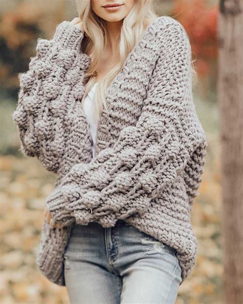 long oversized chunky knit cardigan.